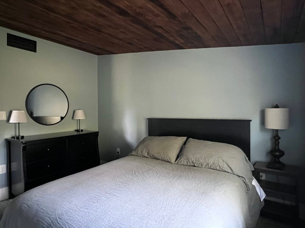 Bedroom with natural light at The Wayback vacation rental near Cleveland Ohio